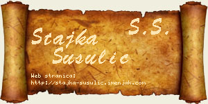 Stajka Šušulić vizit kartica